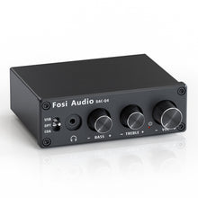 Görseli Galeri görüntüleyiciye yükleyin, Fosi Audio Q4 Mini DAC ve Oyun için Stereo Kulaklık Amplifikatörü, USB/Optik/Koaksiyel - AUX RCA, Dijital - Analog Ses Dönüştürücü