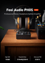 Görseli Galeri görüntüleyiciye yükleyin, Fosi Audio PH05 kulaklık amplifikatörü, dağıtıcı, 5 kanal, mini HiFi kulaklık amplifikatörü, müzik stüdyosu mikseri, ses paylaşımı, podcast monitör, 16-300 Ohm yüksek empedanslı IEM, 12 V güç kaynağı