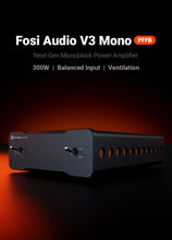 Görseli Galeri görüntüleyiciye yükleyin, Fosi Audio V3 Mono güç amplifikatörü, pasif hoparlörler için, mini monoblok D sınıfı amplifikatör, TPA3255, 240 W HiFi ev sineması AVR alıcısı, RCA/XLR simetrik girişler, 48V/10A güç kaynağı