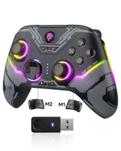 Görseli Galeri görüntüleyiciye yükleyin, EasySMX X15 -  Kablosuz Gamepad - Hall Effect Stick - Hall Triggers - Drift & Dead Zone Yok,  7 RGB- PC, Android, Steam ve Switch Uyumlu - Siyah