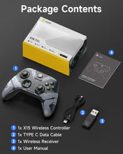 Görseli Galeri görüntüleyiciye yükleyin, EasySMX X15 -  Kablosuz Gamepad - Hall Effect Stick - Hall Triggers - Drift & Dead Zone Yok,  7 RGB- PC, Android, Steam ve Switch Uyumlu - Siyah