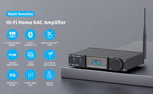 Görseli Galeri görüntüleyiciye yükleyin, Fosi Audio DA2120C HiFi DAC Amplifikatör 240 W, 2.1CH CS8422 aptX-HD Stereo HiFi Amplifikatör Bluetooth 5.0, 24 Bit 192 kHz Sınıf D 120 W x 2 Amplifikatör, Hoparlör ve Subwoofer için, Uzaktan Kumanda