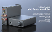 Görseli Galeri görüntüleyiciye yükleyin, Fosi Audio V1.0G 2 kanallı stereo ses sınıfı D amplifikatör Mini-Hi-Fi profesyonel dijital amplifikatör ev hoparlörü için 50W x 2