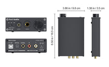 Görseli Galeri görüntüleyiciye yükleyin, Fosi Audio Dac-Q5 Hifi 2.0 Mini Kod Çözücü Stereo Ses Kod Çözücü Dac Girişi USB/Koaksiyel/Optik Rca/Kulaklıklar için Amplifikatör, 24 Bit/192Khz
