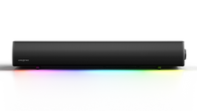 Görseli Galeri görüntüleyiciye yükleyin, CREATIVE Sound Blaster GS5 RGB Oyun Soundbar, SuperWide Teknolojili, Adaptör Üzerinden Güç Kaynağı, 60 W'a Kadar Maksimum Güç, Bluetooth 5.4, Optical-in, Kulaklık Çıkışı, PC ve TV için