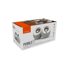 Görseli Galeri görüntüleyiciye yükleyin, Creative Pebble V3 2.0 USB-C - Bluetooth 5.0, 16W Multimedya Stereo Hoparlör Seti - Beyaz