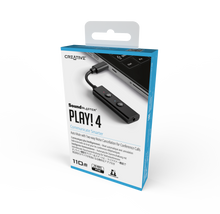 Görseli Galeri görüntüleyiciye yükleyin, Creative Sound Blaster Play! 4 , USB-C Harici Stereo Ses Kartı DAC, Windows, MAC, PS4, PS5, PC, Uyumlu