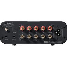 Görseli Galeri görüntüleyiciye yükleyin, Fosi Audio HT4S Bluetooth Amplifikatör HiFi Stereo Dış Hoparlörler için, 4 Kanal Amplifikatör, Bass Shaker Sim Racing Kokpit, 4.1/5.0 Ch Ev Ses Alıcısı, AUX/Uzaktan Kumandalı Optik Giriş