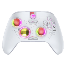 Görseli Galeri görüntüleyiciye yükleyin, EasySMX X15 -  Kablosuz Gamepad - Hall Effect Stick - Hall Triggers - Drift & Dead Zone Yok,  7 RGB- PC, Android, Steam ve Switch Uyumlu - Beyaz