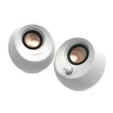 Görseli Galeri görüntüleyiciye yükleyin, Creative Pebble V3 2.0 USB-C - Bluetooth 5.0, 16W Multimedya Stereo Hoparlör Seti - Beyaz