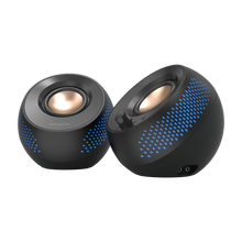 Görseli Galeri görüntüleyiciye yükleyin, CREATIVE Pebble X 2.0 USB-C Bilgisayar Hoparlörü, Ayarlanabilir RGB Aydınlatmalı, Bluetooth 5.3, USB Ses, PC Ve Mac İçin 60 W Güç