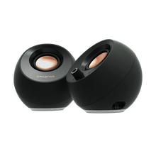Görseli Galeri görüntüleyiciye yükleyin, CREATIVE Pebble Pro 2.0 USB-C PC Hoparlörü, Bluetooth 5.3 ve Ayarlanabilir RGB Aydınlatma, USB Ses ve Kulaklık/Mikrofon Bağlantısı - Siyah - 60 W