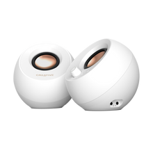 Görseli Galeri görüntüleyiciye yükleyin, CREATIVE Pebble Pro 2.0 USB-C PC Hoparlörü, Bluetooth 5.3 ve Ayarlanabilir RGB Aydınlatma, USB Ses ve Kulaklık/Mikrofon Bağlantısı - Beyaz )  60 W