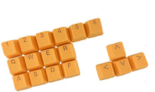 Görseli Galeri görüntüleyiciye yükleyin, Tai-Hao Rubber Gaming Aydınlatmalı Keycaps Set - 18 Keys Rubberized DoubleShot Key Caps (Neon Orange)