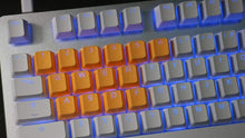 Görseli Galeri görüntüleyiciye yükleyin, Tai-Hao Rubber Gaming Aydınlatmalı Keycaps Set - 18 Keys Rubberized DoubleShot Key Caps (Neon Orange)