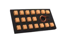 Görseli Galeri görüntüleyiciye yükleyin, Tai-Hao Rubber Gaming Aydınlatmalı Keycaps Set - 18 Keys Rubberized DoubleShot Key Caps (Neon Orange)