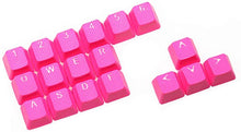 Görseli Galeri görüntüleyiciye yükleyin, Tai-Hao Rubber Gaming Aydınlatmalı Keycaps Set - 18 Keys Rubberized DoubleShot Key Caps (Neon Pembe)
