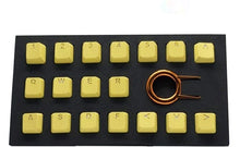 Görseli Galeri görüntüleyiciye yükleyin, Tai-Hao Rubber Gaming Aydınlatmalı Keycaps Set - 18 Keys Rubberized DoubleShot Key Caps (Sarı)