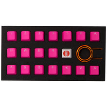 Görseli Galeri görüntüleyiciye yükleyin, Tai-Hao Rubber Gaming Aydınlatmalı Keycaps Set - 18 Keys Rubberized DoubleShot Key Caps (Neon Pembe)