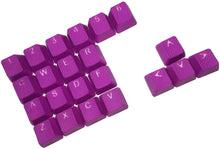Görseli Galeri görüntüleyiciye yükleyin, Tai-Hao Rubber Gaming Aydınlatmalı Keycaps Set - 22 Keys Rubberized DoubleShot Key Caps ( Purple Mystery )