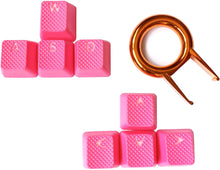 Görseli Galeri görüntüleyiciye yükleyin, Tai-Hao Rubber Gaming Aydınlatmalı Keycaps Set - 8 Keys Rubberized DoubleShot Key Caps (Neon Pembe)