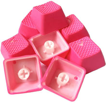 Görseli Galeri görüntüleyiciye yükleyin, Tai-Hao Rubber Gaming Aydınlatmalı Keycaps Set - 8 Keys Rubberized DoubleShot Key Caps (Neon Pembe)