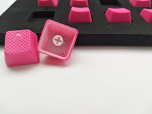 Görseli Galeri görüntüleyiciye yükleyin, Tai-Hao Rubber Gaming Aydınlatmalı Keycaps Set - 8 Keys Rubberized DoubleShot Key Caps (Neon Pembe)