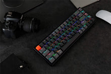Görseli Galeri görüntüleyiciye yükleyin, Keychron K6 65% Compact Kablosuz Mekanik Oyuncu Klavyesi-Hot-Swappable-Bluetooth 5.1-Multitasking-RGB LED Backlit-N-Key Rollover-Gateron G-Pro Red Switch-Uçak Sınıfı Aluminum