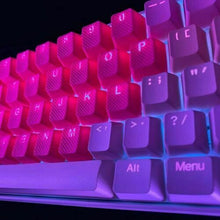 Görseli Galeri görüntüleyiciye yükleyin, Tai-Hao Rubber Gaming Aydınlatmalı Keycaps Set - 42 Keys Rubberized DoubleShot Key Caps ( Neon Pembe )