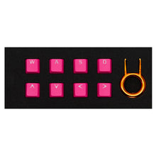 Görseli Galeri görüntüleyiciye yükleyin, Tai-Hao Rubber Gaming Aydınlatmalı Keycaps Set - 8 Keys Rubberized DoubleShot Key Caps (Neon Pembe)