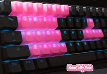 Görseli Galeri görüntüleyiciye yükleyin, Tai-Hao Rubber Gaming Aydınlatmalı Keycaps Set - 22 Keys Rubberized DoubleShot Key Caps ( Jelly Pembe )