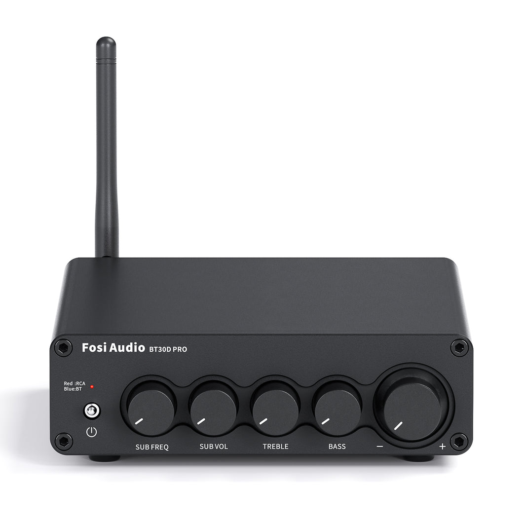 Fosi Audio BT30D Pro Hi-Fi Bluetooth 5.0 - 2.1 Kanal Amplifikatör Mini D Sınıfı 165W x2 + 350W Hoparlörler/Subwoofer'lar için Dahili Amplifikatör