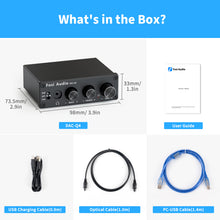 Görseli Galeri görüntüleyiciye yükleyin, Fosi Audio Q4 Mini DAC ve Oyun için Stereo Kulaklık Amplifikatörü, USB/Optik/Koaksiyel - AUX RCA, Dijital - Analog Ses Dönüştürücü
