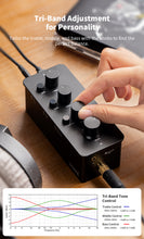 Görseli Galeri görüntüleyiciye yükleyin, Fosi Audio SK01 Hi-Fi Kulaklık Amplifikatörü, Ekolayzır ön amplifikatör, baslı, orta yükseklikte ses regülatörü ve ses dengelemesi, taşınabilir A sınıfı analog amplifikatör, 3,5 mm ve 6,35 mm
