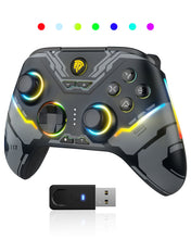 Görseli Galeri görüntüleyiciye yükleyin, EasySMX X15 -  Kablosuz Gamepad - Hall Effect Stick - Hall Triggers - Drift &amp; Dead Zone Yok,  7 RGB- PC, Android, Steam ve Switch Uyumlu - Siyah
