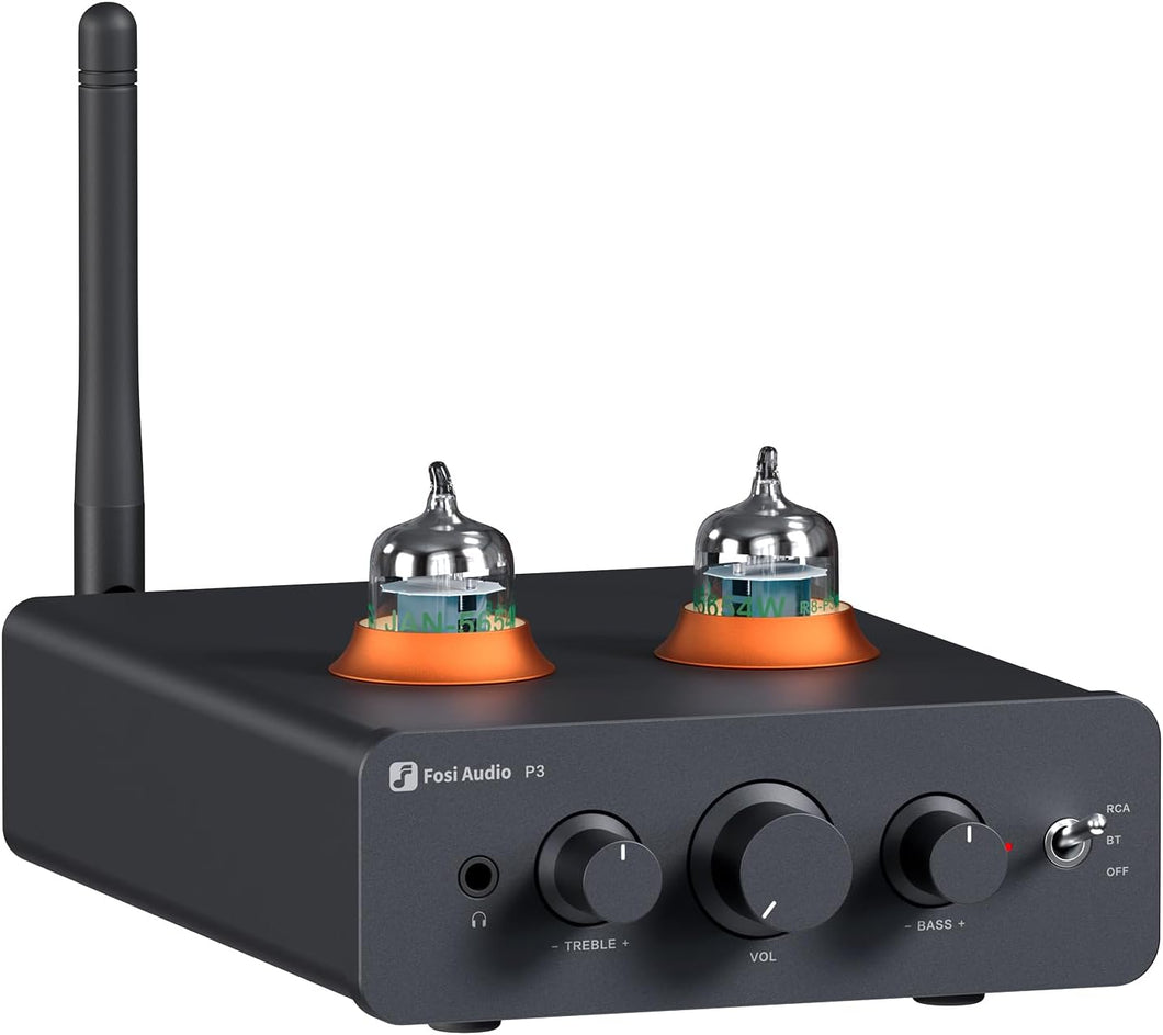 Fosi Audio P3 Tüp Preamp Kulaklık Amplifikatörü - Bluetooth Desteği - HiFi Stereo Aktif Hoparlörler için