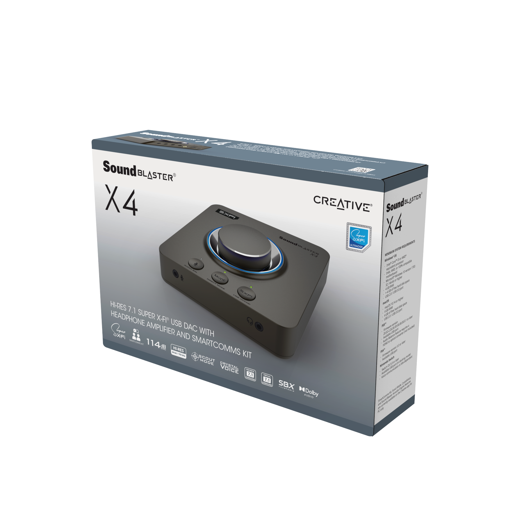 Creative Sound Blaster X4 - USB DAC Amp, 7.1 Surround, Optik I