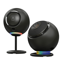 Görseli Galeri görüntüleyiciye yükleyin, Pebble Nova Koaksiyel sürücülere sahip Premium  bilgisayar hoparlörü,  USB-C ayarlanabilir RGB aydınlatmalı, Bluetooth 5.3, USB ses, PC ve Mac için 100 W&#39;a kadar RMS gücü - Siyah
