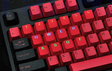 Görseli Galeri görüntüleyiciye yükleyin, Tai-Hao Rubber Gaming Aydınlatmalı Keycaps Set - 18 Keys Rubberized DoubleShot Key Caps (Kırmızı)
