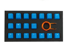 Görseli Galeri görüntüleyiciye yükleyin, Tai-Hao Rubber Gaming Aydınlatmalı Keycaps Set - 18 Keys Rubberized DoubleShot Key Caps (Sky Blue)
