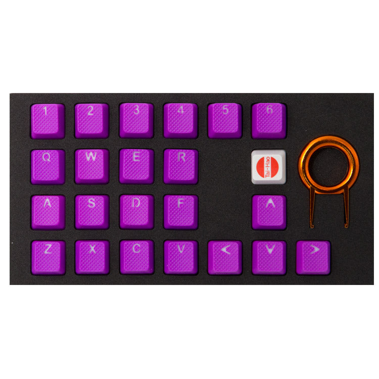 Tai-Hao Rubber Gaming Aydınlatmalı Keycaps Set - 22 Keys Rubberized DoubleShot Key Caps (  Purple Mystery )