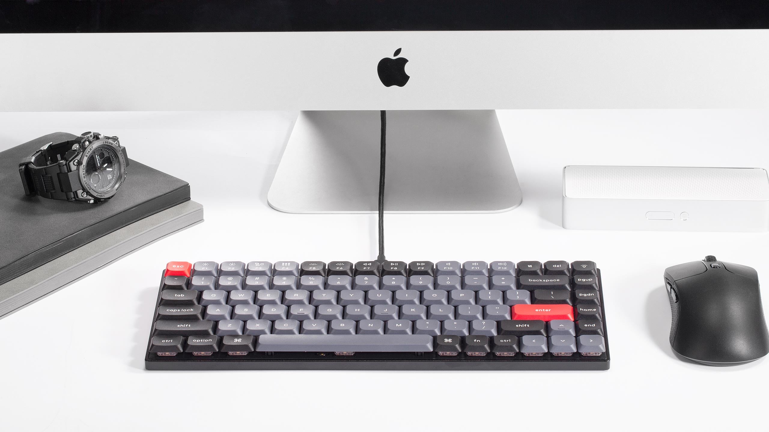 Photo inspiration: Keychron S1 Qmk Custom Gateron Low Profile Red Switch White Photo Inspiration