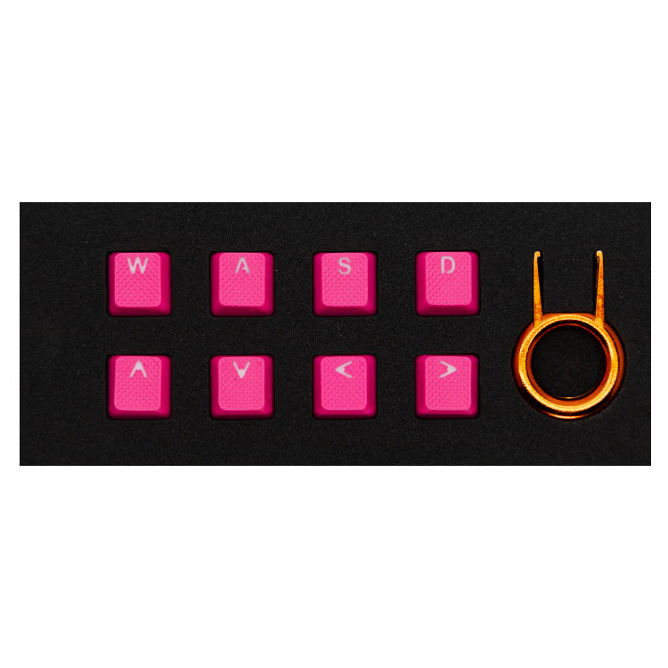 Tai-Hao Rubber Gaming Aydınlatmalı Keycaps Set - 8 Keys Rubberized DoubleShot Key Caps (Neon Pembe)