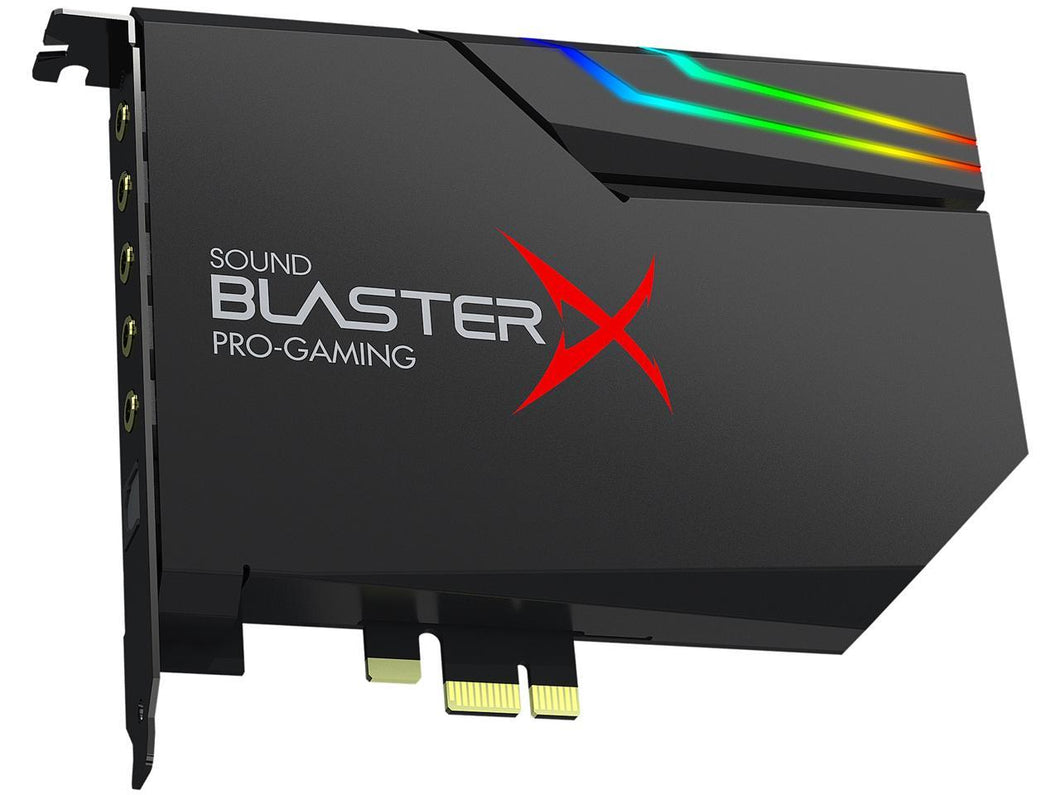 Creative Sound BlasterX AE-5 Plus -Hi-res- 32-bit / 384 kHz - PCI-e Oyuncu Ses Kartı  RGB Aydınlatma, Dolby Digital Live ve DTS Kodlamalı DAC