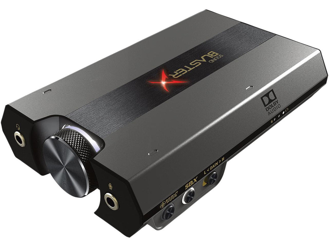 Creative Sound BlasterX G6 - 7.1 - Hi-Res -32bit/384kHz Gaming DAC / Harici Ses Kartı - PS5, PS4, Xbox One, Nintendo Switch - PC Uyumlu