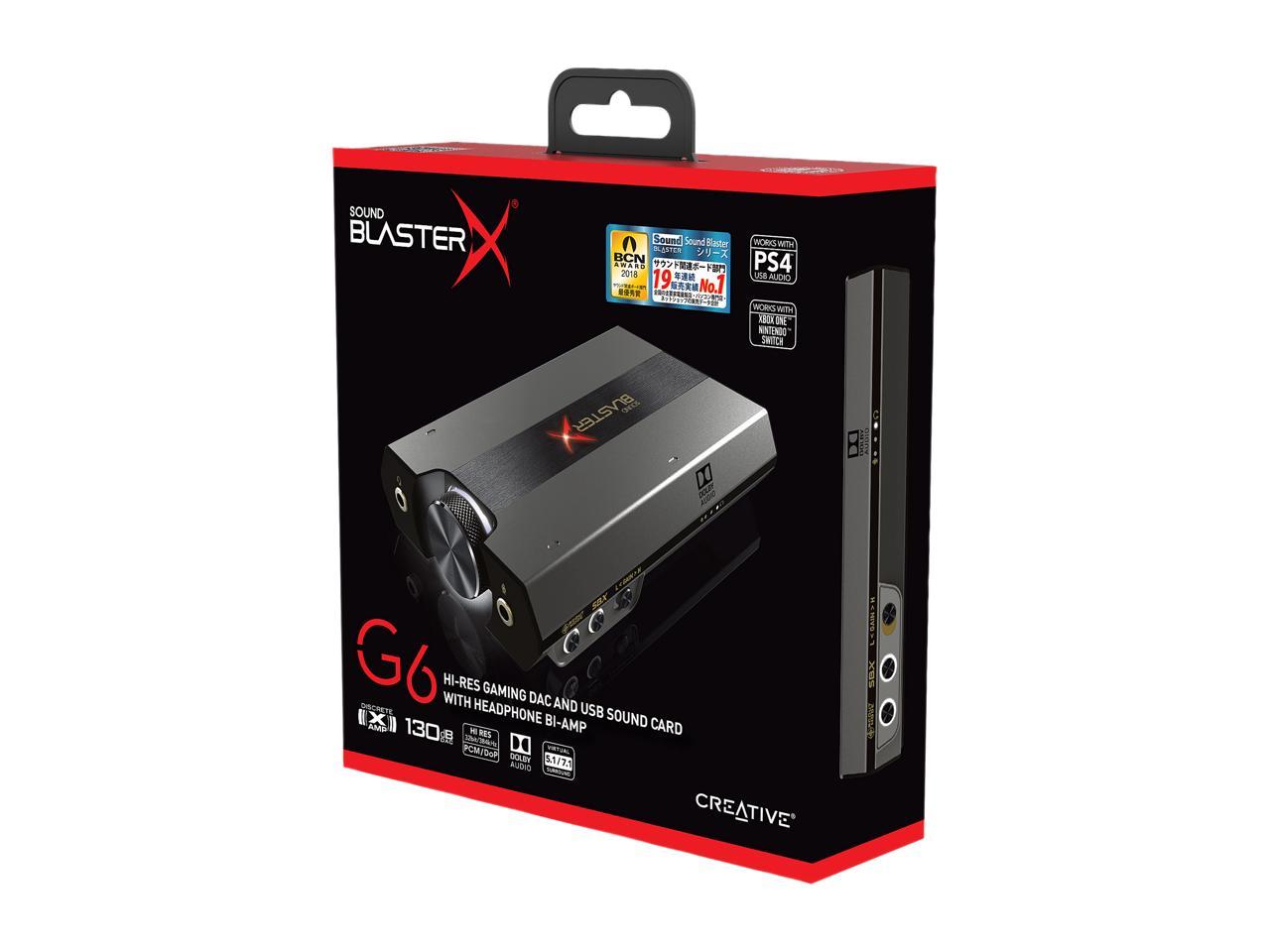 Creative Sound BlasterX G6 - 7.1 - Hi-Res -32bit/384kHz Gaming DAC