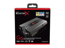 Görseli Galeri görüntüleyiciye yükleyin, Creative Sound BlasterX G6 - 7.1 - Hi-Res -32bit/384kHz Gaming DAC / Harici Ses Kartı - PS5, PS4, Xbox One, Nintendo Switch - PC Uyumlu
