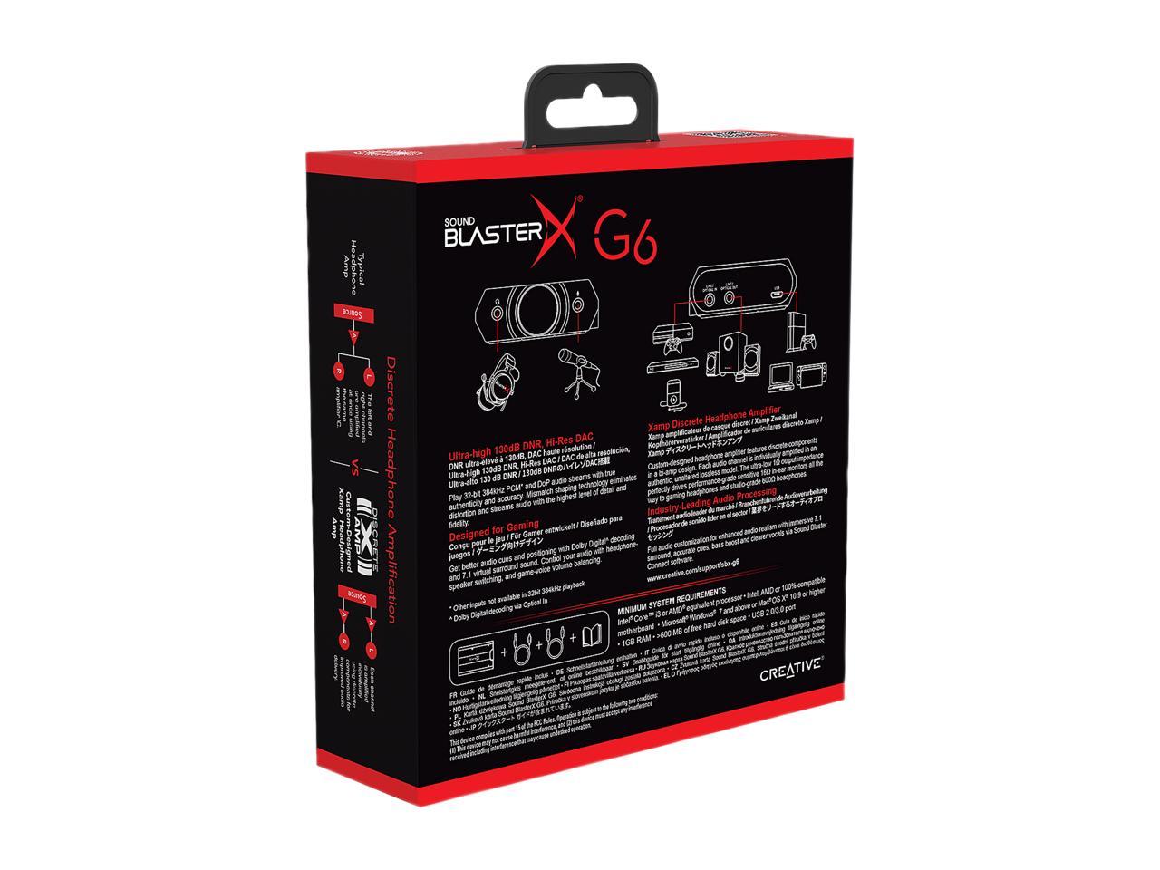 Creative Sound BlasterX G6 - 7.1 - Hi-Res -32bit/384kHz Gaming DAC