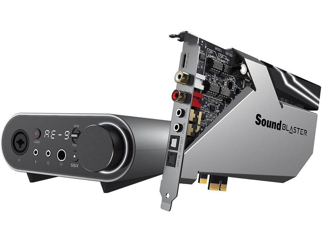 Creative Sound Blaster AE-9 - Xamp Harici Kulaklık Bi-Amp ve Ses Kontrol Modülü - 32-bit / 384 kHz PCI-e Ses Kartı ve DAC