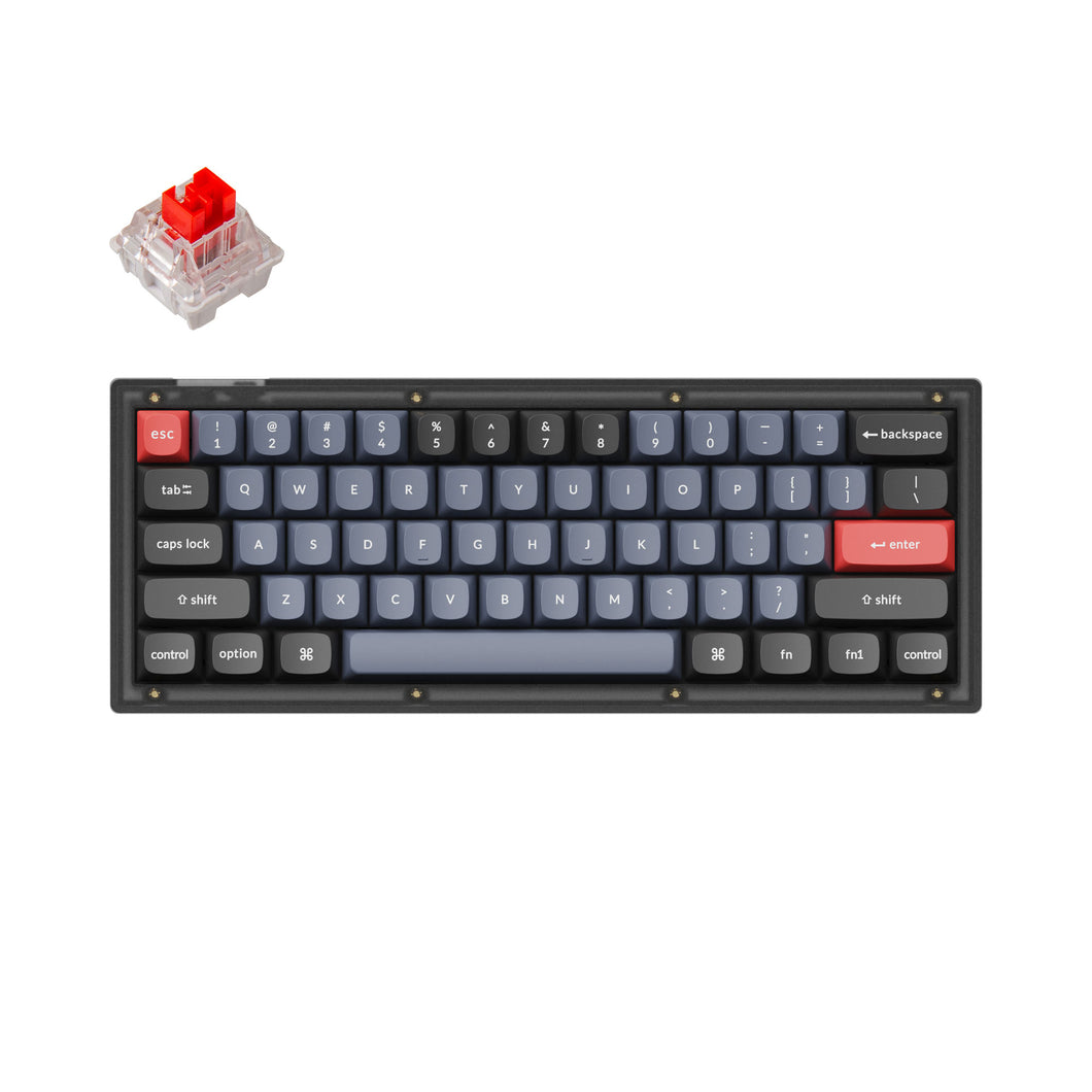Keychron V4 QMK Custom - Keychron K Pro Red Switch -RGB- Hot Swap - Mechanical Keyboard Full Assembled  -Frosted Black